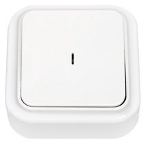 Выключатель одноклавишный наружный с подсветкой BYLECTRICA Пралеска белый (А1 10-214) купить в Мастак Выключатель одноклавишный наружный с подсветкой BYLECTRICA Пралеска белый (А1 10-214) купить в сети строительных магазинов Мастак