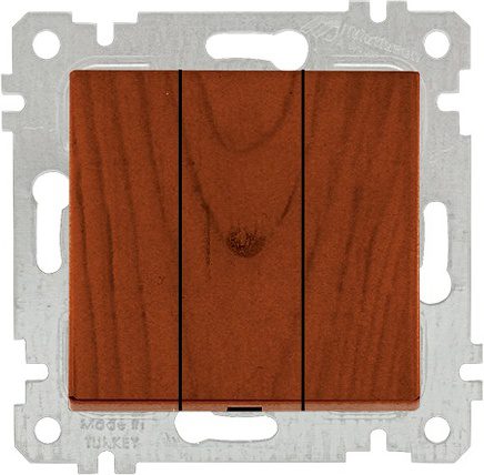 Выключатель трехклавишный скрытый MUTLUSAN Rita вишня (2200 409 0256) купить в Мастак Выключатель трехклавишный скрытый MUTLUSAN Rita вишня (2200 409 0256) купить в сети строительных магазинов Мастак