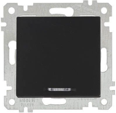 Выключатель одноклавишный скрытый с подсветкой MUTLUSAN Rita чёрный (2200 415 0284) купить в Мастак Выключатель одноклавишный скрытый с подсветкой MUTLUSAN Rita чёрный (2200 415 0284) купить в сети строительных магазинов Мастак