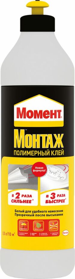 Клей монтажный МОМЕНТ Монтаж полимерный 500 мл (1898437) купить в сети строительных магазинов Мастак