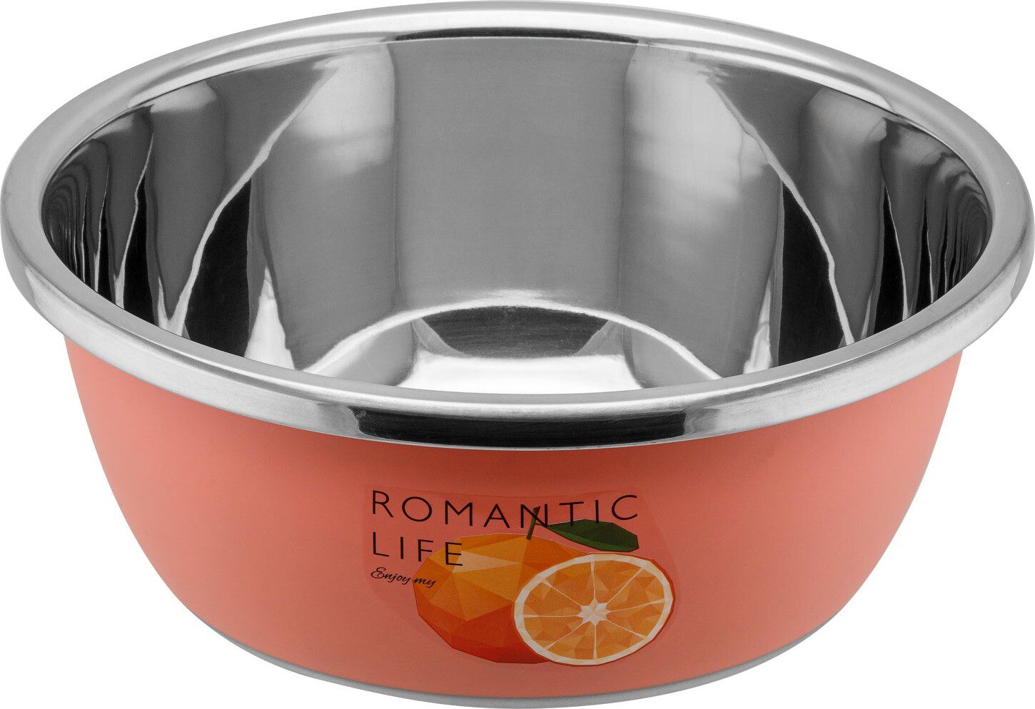 Миска из нержавеющей стали 26 см PERFECTO LINEA Romantic life Апельсин (24-012628) купить в Мастак Миска из нержавеющей стали 26 см PERFECTO LINEA Romantic life Апельсин (24-012628) купить в сети строительных магазинов Мастак