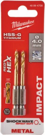 5 мм MILWAUKEE HSS-G-TIN 2 штуки (48894708) купить в сети строительных магазинов Мастак