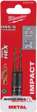 5х19х62 мм 2 штуки MILWAUKEE HSS-G-TIN (48894704) купить в сети строительных магазинов Мастак
