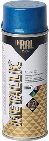 Краска аэрозольная INRAL Metallic Spray синий 400 мл (26-7-8-003) купить в сети строительных магазинов Мастак
