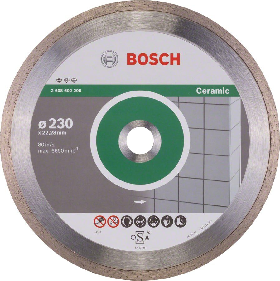 Круг алмазный 230х22 мм BOSCH Standard for Ceramic (2608602205) купить в Мастак Круг алмазный 230х22 мм BOSCH Standard for Ceramic (2608602205) купить в сети строительных магазинов Мастак