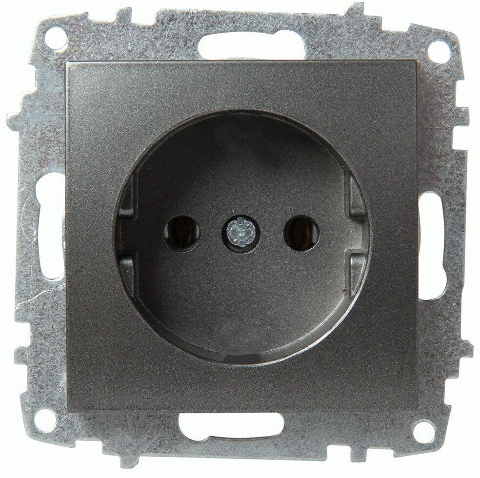 Розетка скрытая EL-BI Zena-Vega дымчатая (609-011100-215) купить в Мастак Розетка скрытая EL-BI Zena-Vega дымчатая (609-011100-215) купить в сети строительных магазинов Мастак