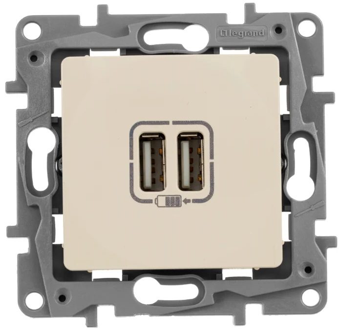 Розетка USB двойная скрытая LEGRAND Etika слоновая кость (672394) купить в Мастак Розетка USB двойная скрытая LEGRAND Etika слоновая кость (672394) купить в сети строительных магазинов Мастак