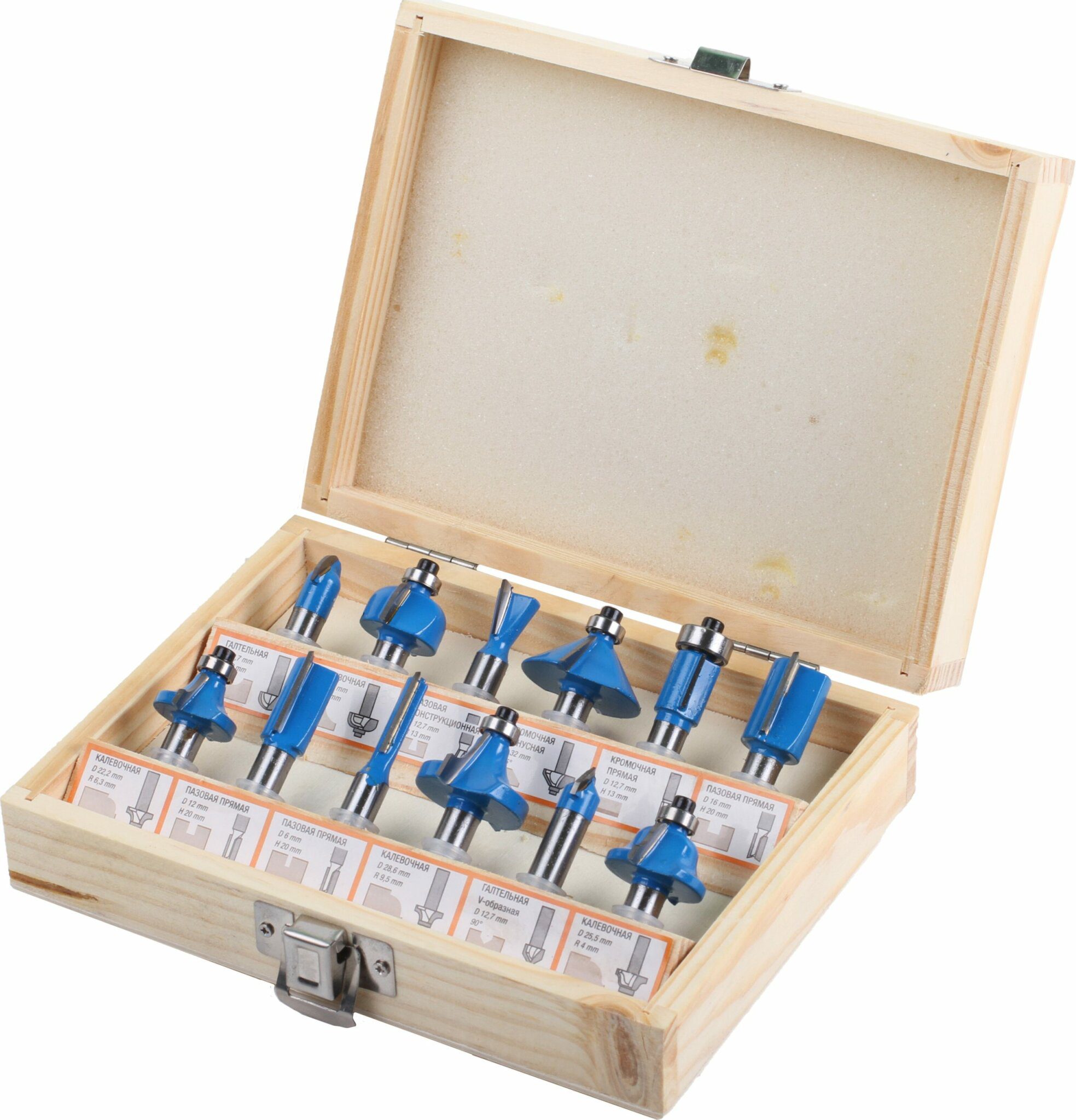 Набор фрез по дереву 12 предметов GEPARD (GP2300-08) купить в Мастак Набор фрез по дереву 12 предметов GEPARD (GP2300-08) купить в сети строительных магазинов Мастак