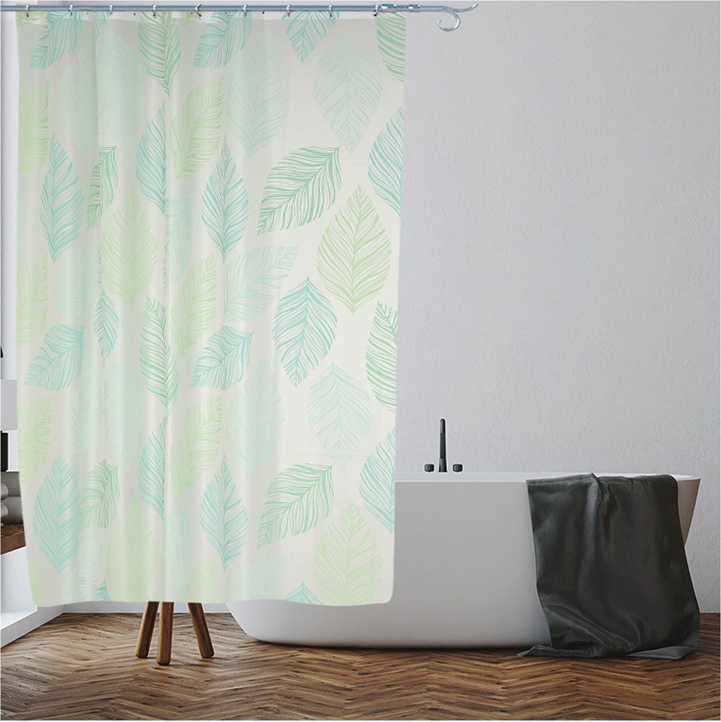 Штора для ванной комнаты 180х180 с кольцами PERFECTO LINEA Secret листья (36-118003) купить в Мастак Штора для ванной комнаты 180х180 с кольцами PERFECTO LINEA Secret листья (36-118003) купить в сети строительных магазинов Мастак