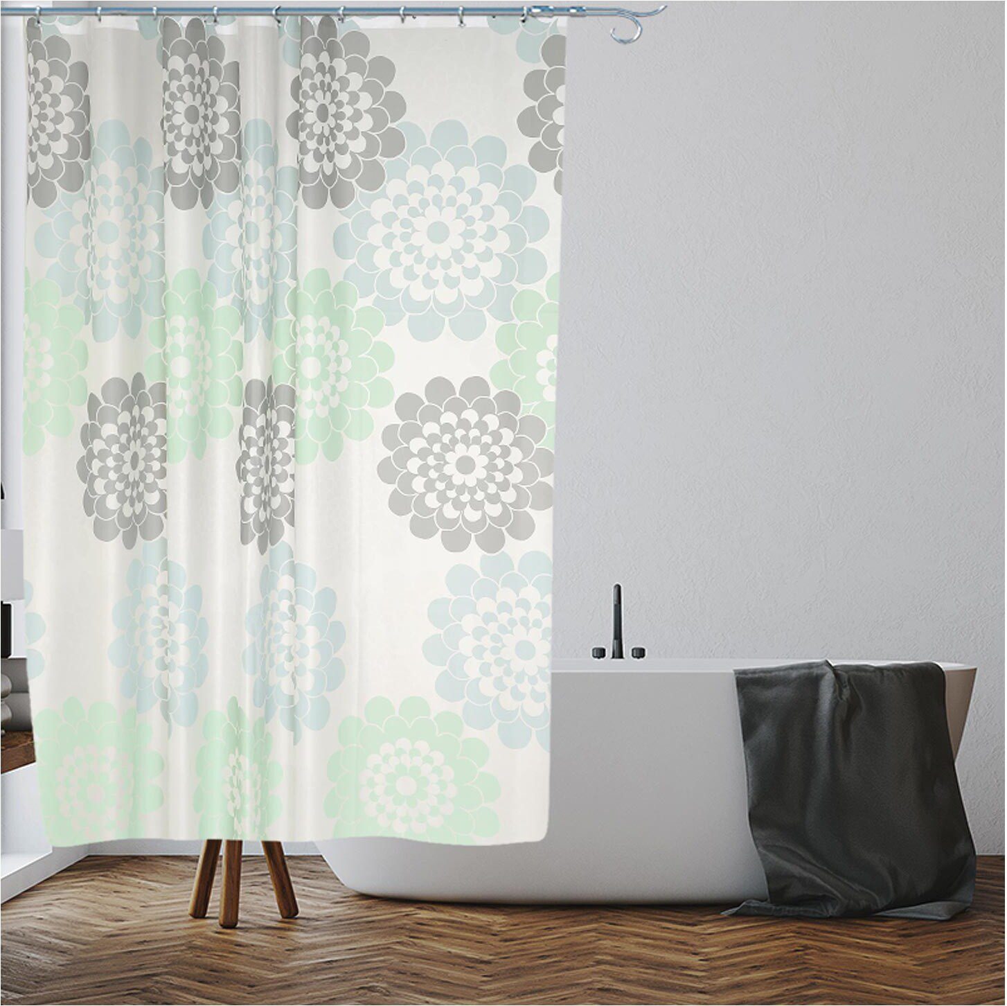 Штора для ванной комнаты 180х180 с кольцами PERFECTO LINEA Secret цветы (36-118005) купить в Мастак Штора для ванной комнаты 180х180 с кольцами PERFECTO LINEA Secret цветы (36-118005) купить в сети строительных магазинов Мастак