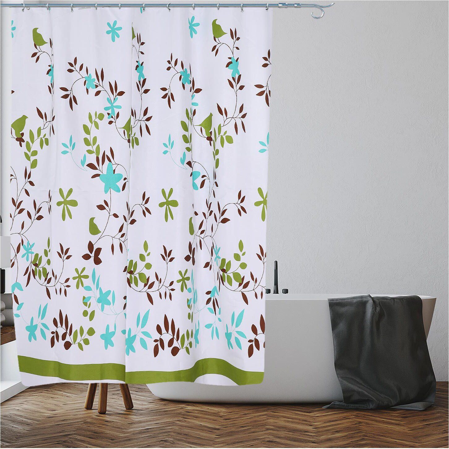 Штора для ванной комнаты 180х180 с кольцами PERFECTO LINEA Harmony флора (36-118016) купить в Мастак Штора для ванной комнаты 180х180 с кольцами PERFECTO LINEA Harmony флора (36-118016) купить в сети строительных магазинов Мастак