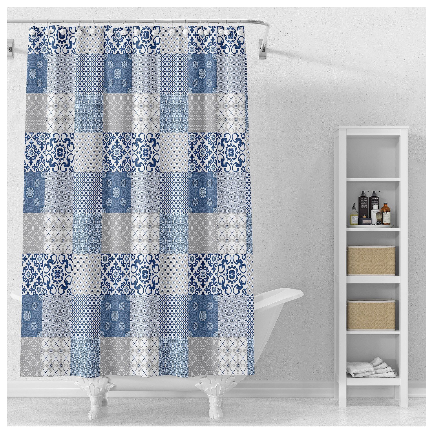 Штора для ванной комнаты 180х180 с кольцами PERFECTO LINEA Secret калейдоскоп (36-118104) купить в Мастак Штора для ванной комнаты 180х180 с кольцами PERFECTO LINEA Secret калейдоскоп (36-118104) купить в сети строительных магазинов Мастак