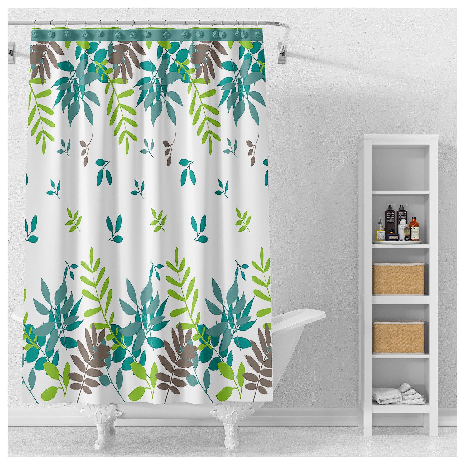 Штора для ванной комнаты 180х180 с кольцами PERFECTO LINEA Secret райский сад (36-118105) купить в Мастак Штора для ванной комнаты 180х180 с кольцами PERFECTO LINEA Secret райский сад (36-118105) купить в сети строительных магазинов Мастак