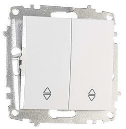 Выключатель двухклавишный проходной скрытый EL-BI Zena белый (609-015600-211) купить в Мастак Выключатель двухклавишный проходной скрытый EL-BI Zena белый (609-015600-211) купить в сети строительных магазинов Мастак