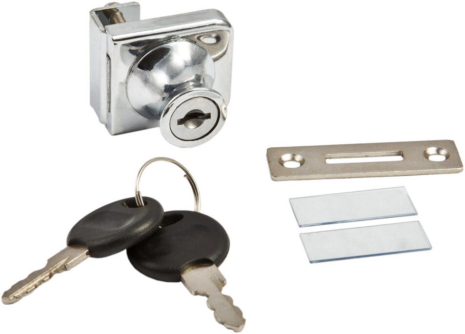 Замок мебельный AKS 407 для стеклянных дверей (21185) купить в Мастак Замок мебельный AKS 407 для стеклянных дверей (21185) купить в сети строительных магазинов Мастак