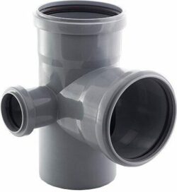 Крестовина двухплоскостная для внутренней канализации 110/110/50х87 левая РосТурПласт (36540) купить в сети строительных магазинов Мастак