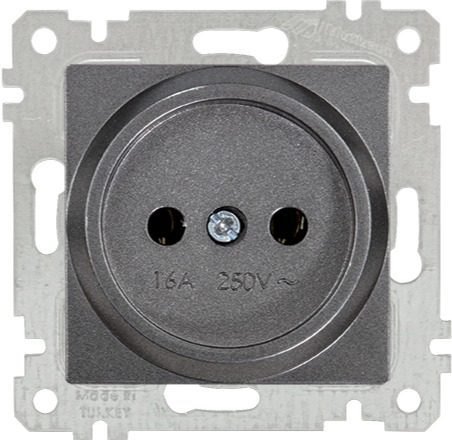 Розетка скрытая MUTLUSAN Rita дымчатая (2200 601 0295) купить в Мастак Розетка скрытая MUTLUSAN Rita дымчатая (2200 601 0295) купить в сети строительных магазинов Мастак