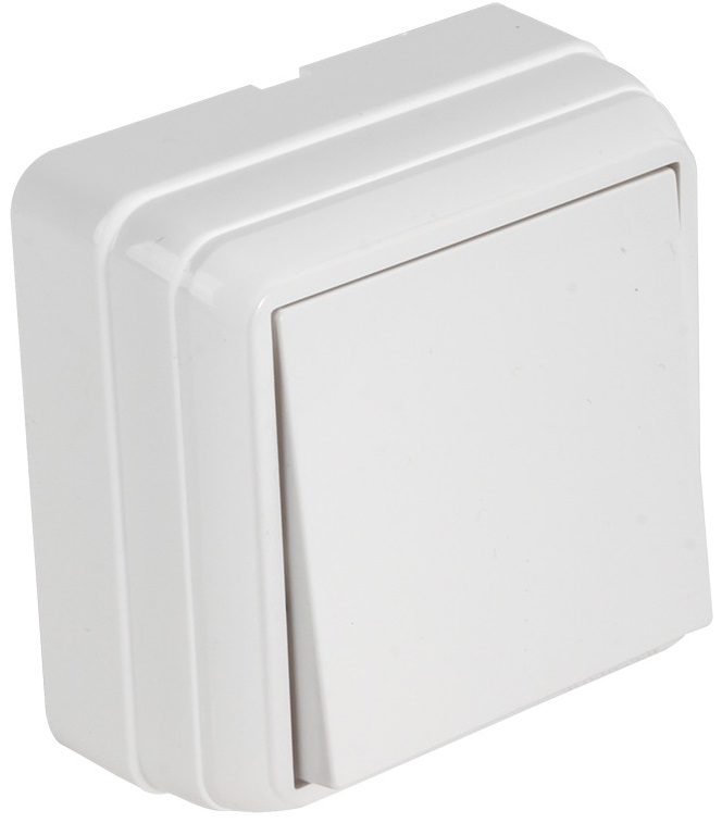 Выключатель одноклавишный наружный MUTLUSAN Bron белый (2160 301 0201) купить в Мастак Выключатель одноклавишный наружный MUTLUSAN Bron белый (2160 301 0201) купить в сети строительных магазинов Мастак