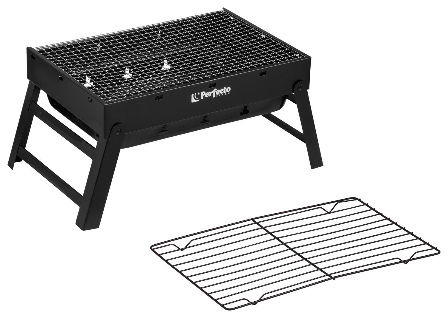 Мангал-барбекю PERFECTO LINEA 43х29х23 см (47-143292) купить в Мастак Мангал-барбекю PERFECTO LINEA 43х29х23 см (47-143292) купить в сети строительных магазинов Мастак