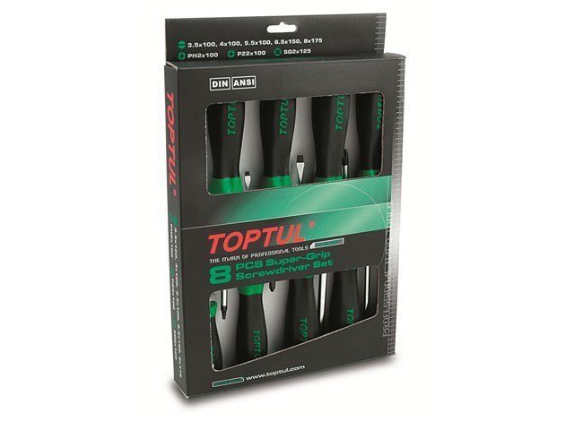 Набор отверток TOPTUL 8 предметов (GAAE0821) купить в Мастак Набор отверток TOPTUL 8 предметов (GAAE0821) купить в сети строительных магазинов Мастак