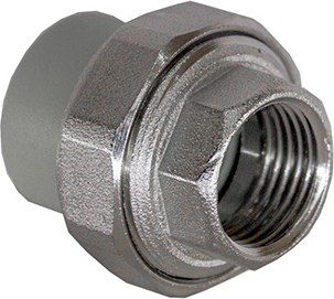 Американка ПП 25х1/2" с внутренней резьбой серая РосТурПласт (15800) купить в Мастак Американка ПП 25х1/2" с внутренней резьбой серая РосТурПласт (15800) купить в сети строительных магазинов Мастак