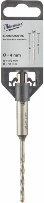 Бур (сверло) SDS-plus 4x50х110 мм MILWAUKEE Contractor 2C (4932471210) купить в сети строительных магазинов Мастак