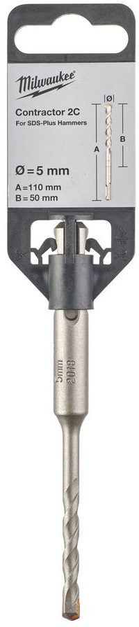 Бур (сверло) SDS-plus 5x50х110 мм MILWAUKEE Contractor 2C (4932471212) купить в сети строительных магазинов Мастак
