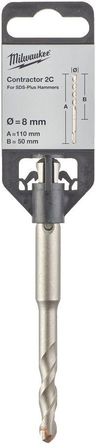 Бур (сверло) SDS-plus 8x50х110 мм MILWAUKEE Contractor 2C (4932471227) купить в сети строительных магазинов Мастак