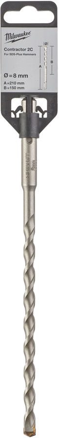 Бур (сверло) SDS-plus 8x150х210 мм MILWAUKEE Contractor 2C (4932471229) купить в сети строительных магазинов Мастак