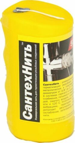 Нить сантехническая СИМТЕК СантехНить 50 м (5-0035) купить в сети строительных магазинов Мастак