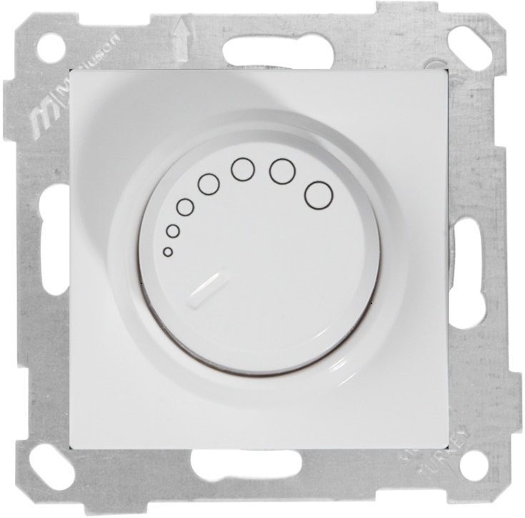 Диммер 600 Вт MUTLUSAN Rita белый (2200 440 0201) купить в Мастак Диммер 600 Вт MUTLUSAN Rita белый (2200 440 0201) купить в сети строительных магазинов Мастак