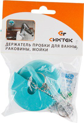 Пробка для ванны набор бирюзовый СИМТЕК (5-0064) купить в Мастак Пробка для ванны набор бирюзовый СИМТЕК (5-0064) купить в сети строительных магазинов Мастак