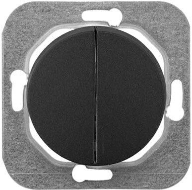 Выключатель двухклавишный cкрытый BYLECTRICA Прованс графит (С5 10-3302гр) купить в Мастак Выключатель двухклавишный cкрытый BYLECTRICA Прованс графит (С5 10-3302гр) купить в сети строительных магазинов Мастак