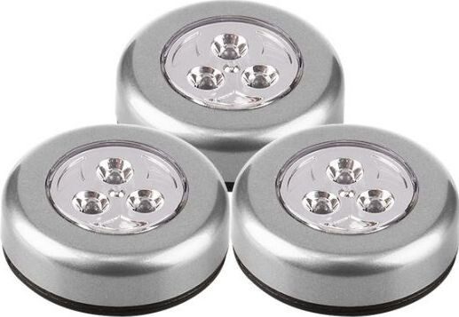 Фонарь светодиодный ФАZА пушлайт серебряный 3 штуки (5041745) купить в Мастак Фонарь светодиодный ФАZА пушлайт серебряный 3 штуки (5041745) купить в сети строительных магазинов Мастак