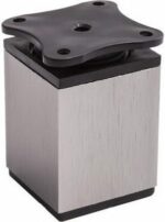 Опора мебельная АKS квадратная регулируемая DAКP-27 h60 мм инокс (63642) купить в сети строительных магазинов Мастак