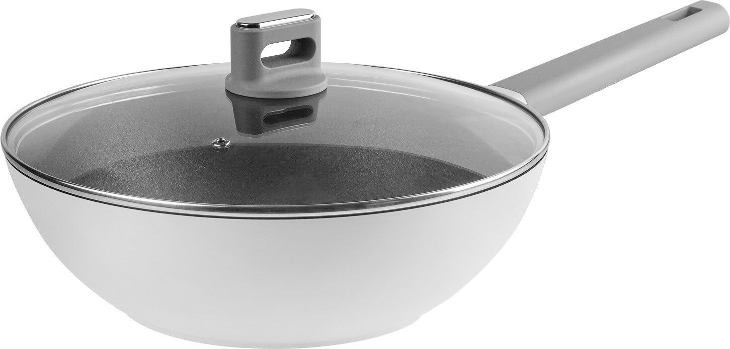 Сковорода ВОК алюминиевая литая 30 см PERFECTO LINEA Teide (55-301251) купить в Мастак Сковорода ВОК алюминиевая литая 30 см PERFECTO LINEA Teide (55-301251) купить в сети строительных магазинов Мастак