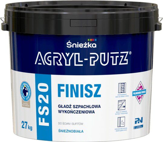Шпатлевка полимерная финишная SNIEZKA Acryl-Putz FS20 Finisz белая 27 кг купить в Мастак Шпатлевка полимерная финишная SNIEZKA Acryl-Putz FS20 Finisz белая 27 кг купить в сети строительных магазинов Мастак