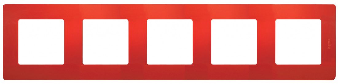 Рамка пятиместная LEGRAND Etika красная (672535) купить в Мастак Рамка пятиместная LEGRAND Etika красная (672535) купить в сети строительных магазинов Мастак