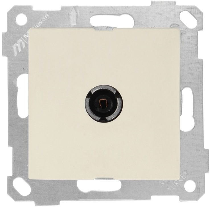 Розетка телевизионная проходная MUTLUSAN Rita кремовая (2200 170 0102) купить в Мастак Розетка телевизионная проходная MUTLUSAN Rita кремовая (2200 170 0102) купить в сети строительных магазинов Мастак