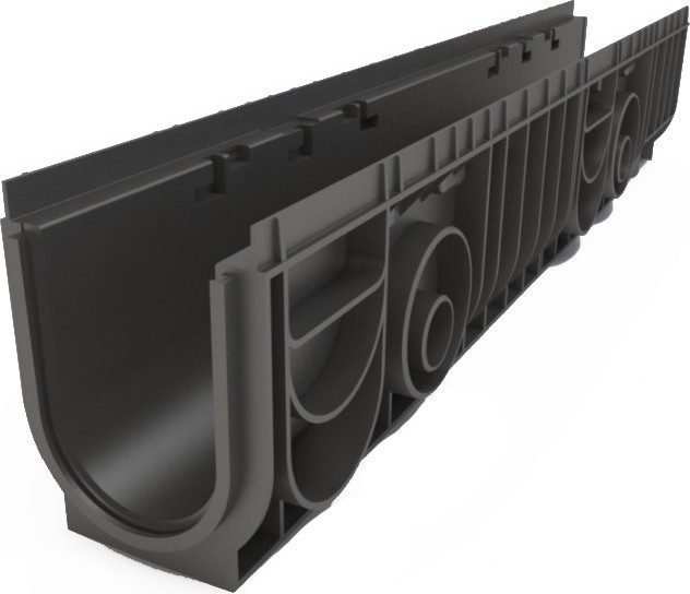 Лоток водоотводный Medium 100.175 h195 пластиковый ECOTECK (ДИ 04105000) купить в Мастак Лоток водоотводный Medium 100.175 h195 пластиковый ECOTECK (ДИ 04105000) купить в сети строительных магазинов Мастак