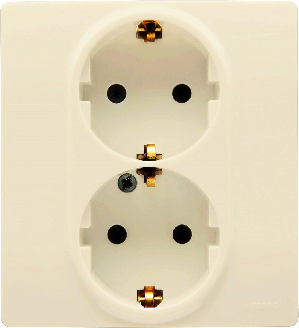 Розетка двойная скрытая с заземлением LEGRAND Etika слоновая кость (672323) купить в Мастак Розетка двойная скрытая с заземлением LEGRAND Etika слоновая кость (672323) купить в сети строительных магазинов Мастак