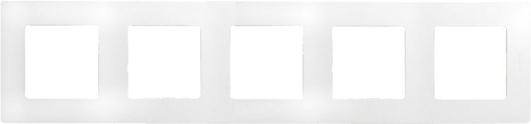 Рамка пятиместная LEGRAND Etika белая (672505) купить в Мастак Рамка пятиместная LEGRAND Etika белая (672505) купить в сети строительных магазинов Мастак