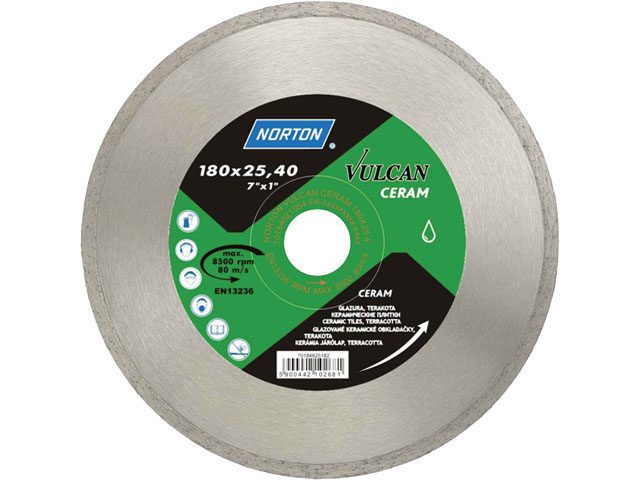 Круг алмазный 180х22 мм NORTON Vulcan Tile (70184625181) купить в Мастак Круг алмазный 180х22 мм NORTON Vulcan Tile (70184625181) купить в сети строительных магазинов Мастак