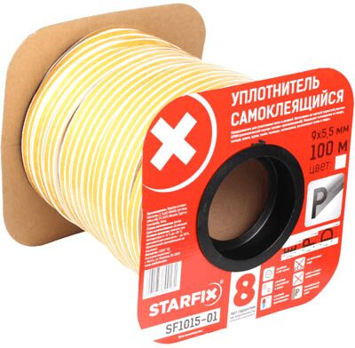 Уплотнитель тип P белый 9х5 Уплотнитель тип P белый 9х5