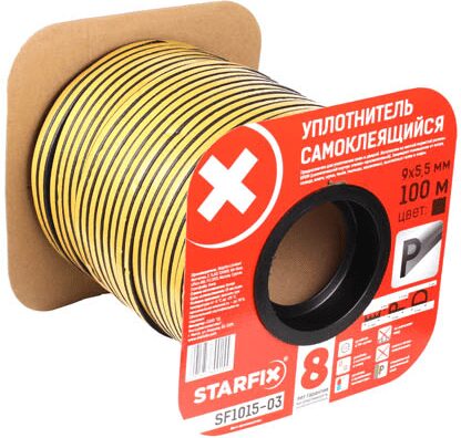 Уплотнитель тип P черный 9х5 Уплотнитель тип P черный 9х5