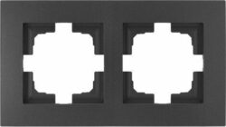 Рамка двухместная BYLECTRICA Стиль новый графит (ЮЛИГ.735212.552гр) купить в сети строительных магазинов Мастак