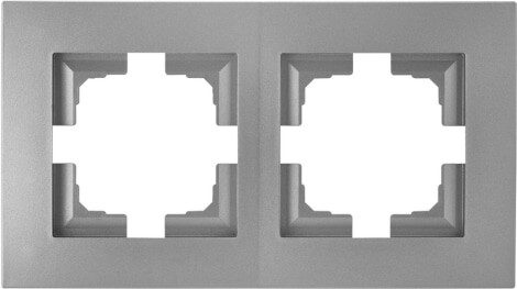 Рамка двухместная BYLECTRICA Стиль новый серебро (ЮЛИГ.735212.552сер) купить в Мастак Рамка двухместная BYLECTRICA Стиль новый серебро (ЮЛИГ.735212.552сер) купить в сети строительных магазинов Мастак