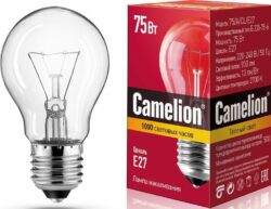Лампа накаливания E27 75 Вт CAMELION 2700К купить в сети строительных магазинов Мастак