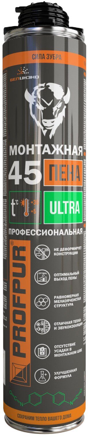 Пена монтажная PROFPUR Ultra 750 мл (4814016001779) купить в Мастак Пена монтажная PROFPUR Ultra 750 мл (4814016001779) купить в сети строительных магазинов Мастак