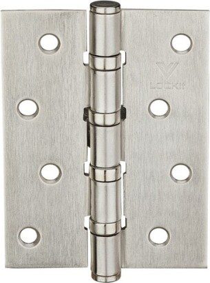 Петля дверная врезная 100х75 мм LOCKIT MS4030-4BB SN 2 штуки матовый никель купить в Мастак Петля дверная врезная 100х75 мм LOCKIT MS4030-4BB SN 2 штуки матовый никель купить в сети строительных магазинов Мастак